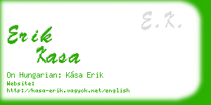 erik kasa business card