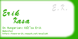 erik kasa business card